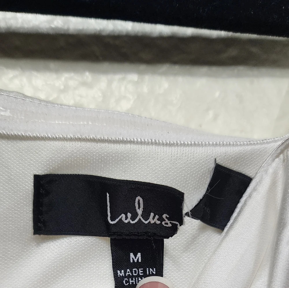 Lulu's Black and White Strapless Maxi Dress - Picture 10 of 10